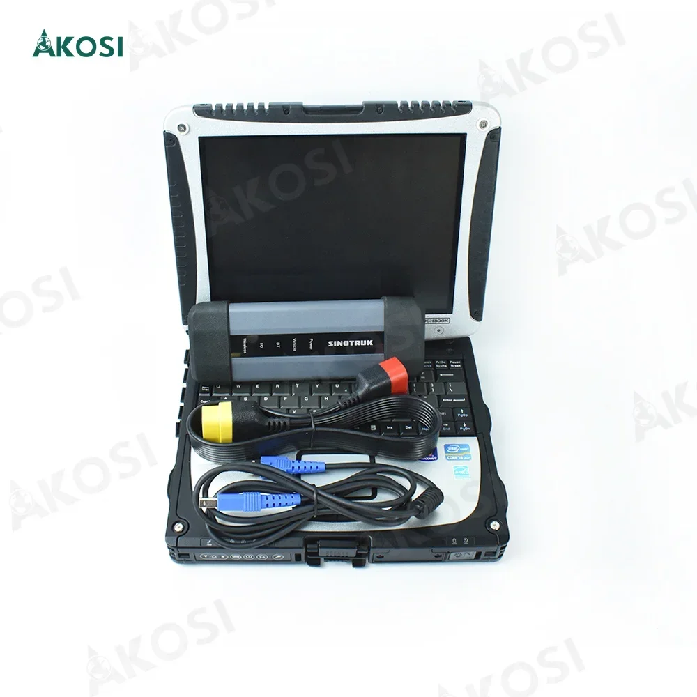 2026exclusive Truck Diagnostic Tool For Sinotruk EOL OBD For HOWO A7/T7H/Sitrak/Hohan Diagnostic Tool+CF19 Laptop