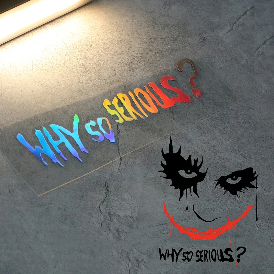 

Почему так серьезно Автомобильные наклейки линия фильма джокер личные Творческие буквы декоративная лампа брови виниловые наклейки аксессуары