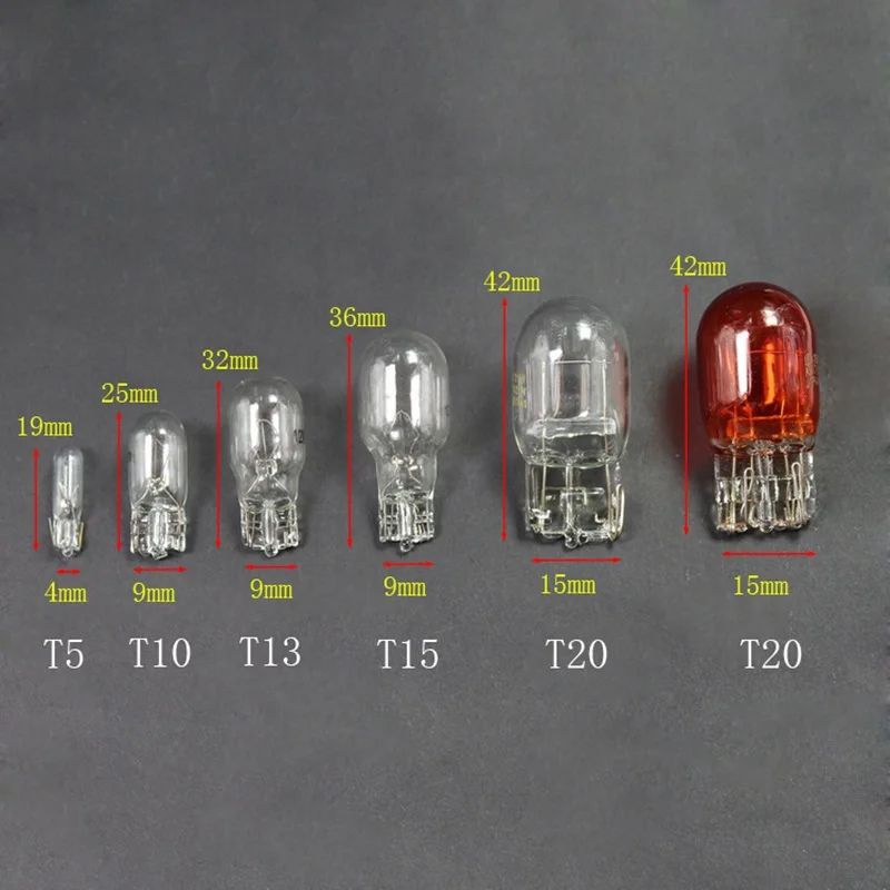 ハロゲンカーランプ,インストルメントライト,ダッシュボード電球,車内ライト,w2w,t5,24v,12v,1.2w,20個