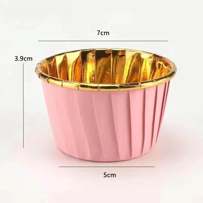 50 قطعة/حزمة فويلي دي أور أرجنت مافن كب كيك بطانة emballages de ganteaux tasse de cuisson plateau éتوي gâteau papier #2