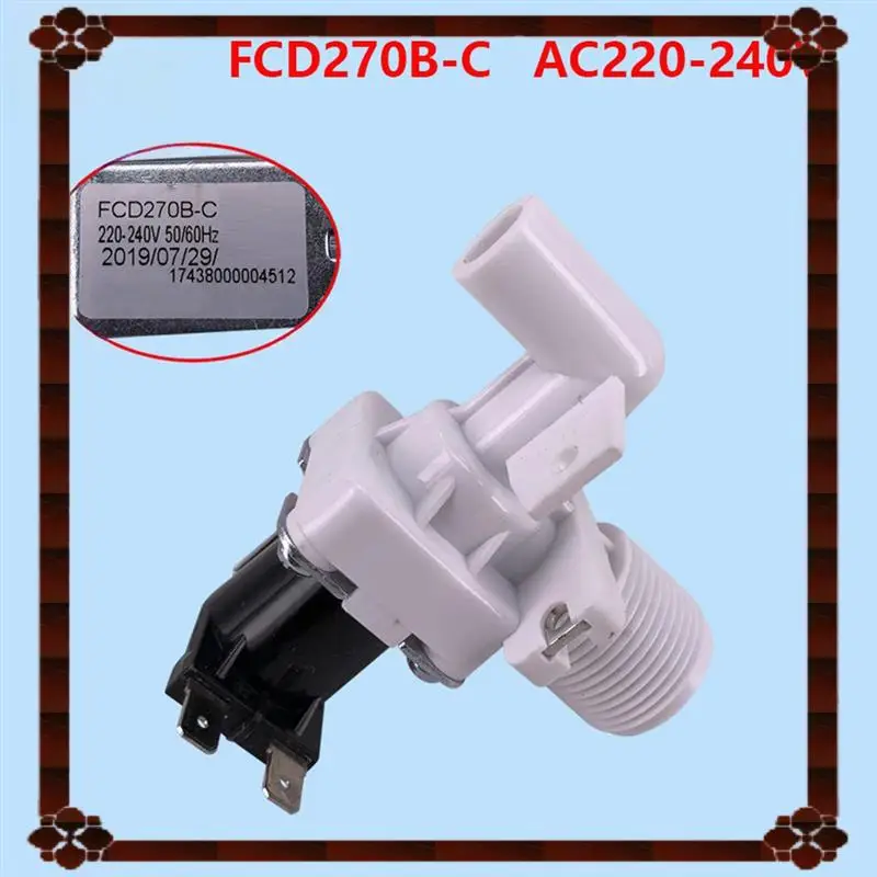 Consegna in 24 ore FCD270B-C Valvola di ingresso Ebow Solenoide di ricambio per Midea Royalstar Washer-AC 220 V-240 V Lavatrice Ingresso V