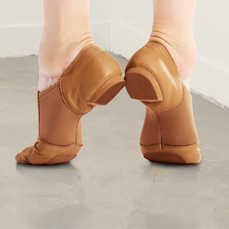 Scarpe da ballo jazz Scarpe da balletto pantofola jazz in vera pelle Scarpe da ginnastica jazz da donna Ginnastica per bambini Slip On Scarpe da ballo jazz