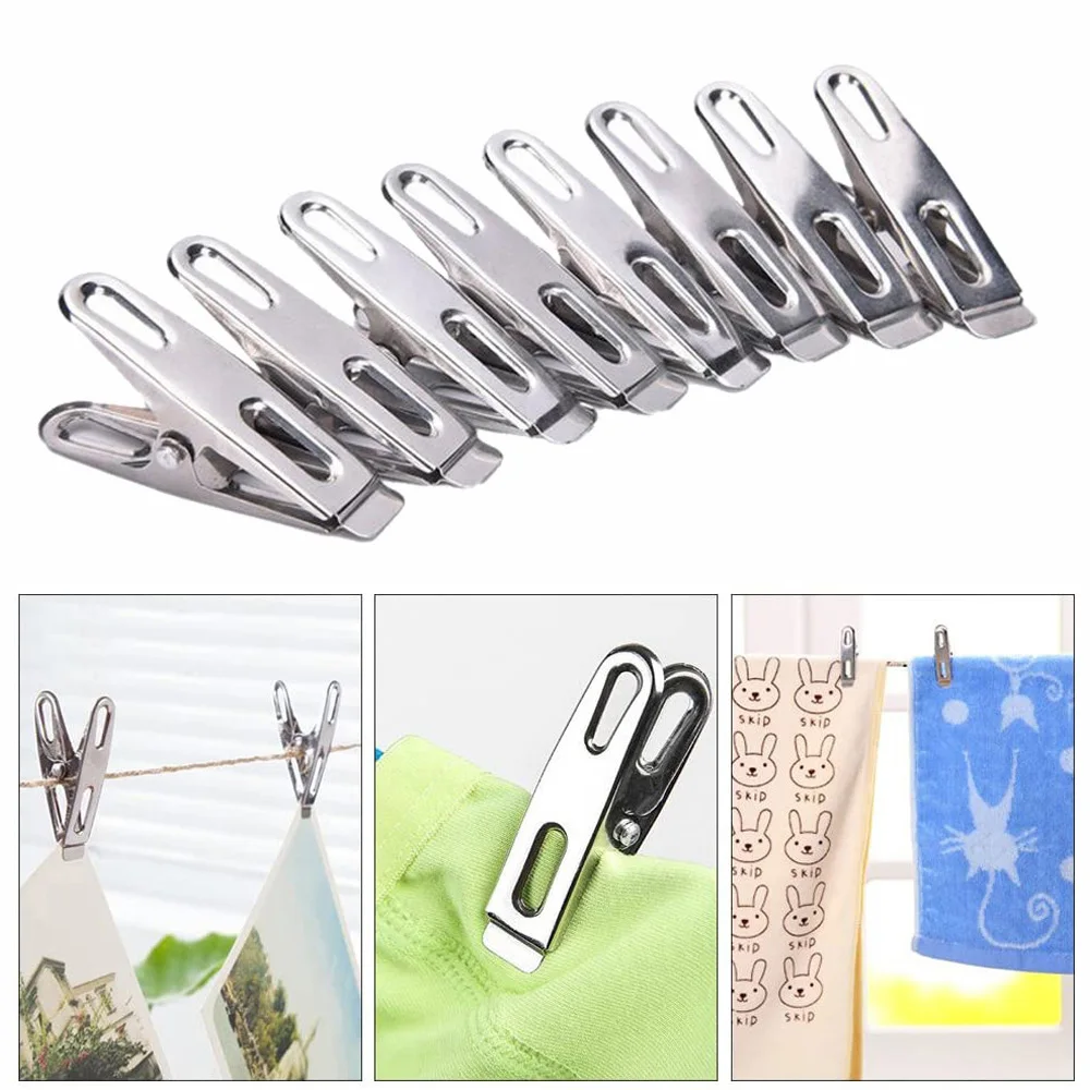 

Mini Metal Household Washing Drying Hanger Clothing Clothes Pegs Sealing Clip Clothes Pins File Clip