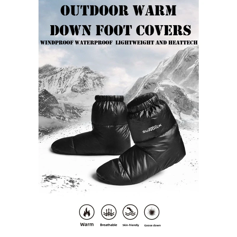 Outdoor Mountaineering Camping Warm Down Foot Cover High Scarf Socks Cover Winter Sleeping Bag To Keep Warm Extreme Weather