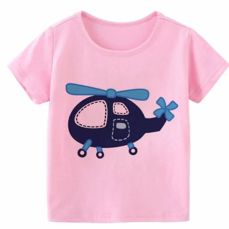 Camiseta infantil de manga curta, camiseta panda rosa, casual infantil, meninas e meninos, camiseta de bebê, verão