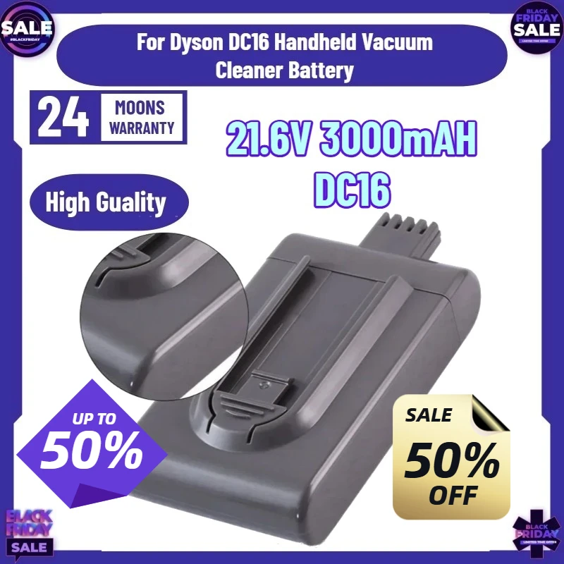21.6V 3000mAH DC16 Li-ion Rechargeable Replacement Battery for Dyson DC16 Handheld Vacuum Cleaner Battery