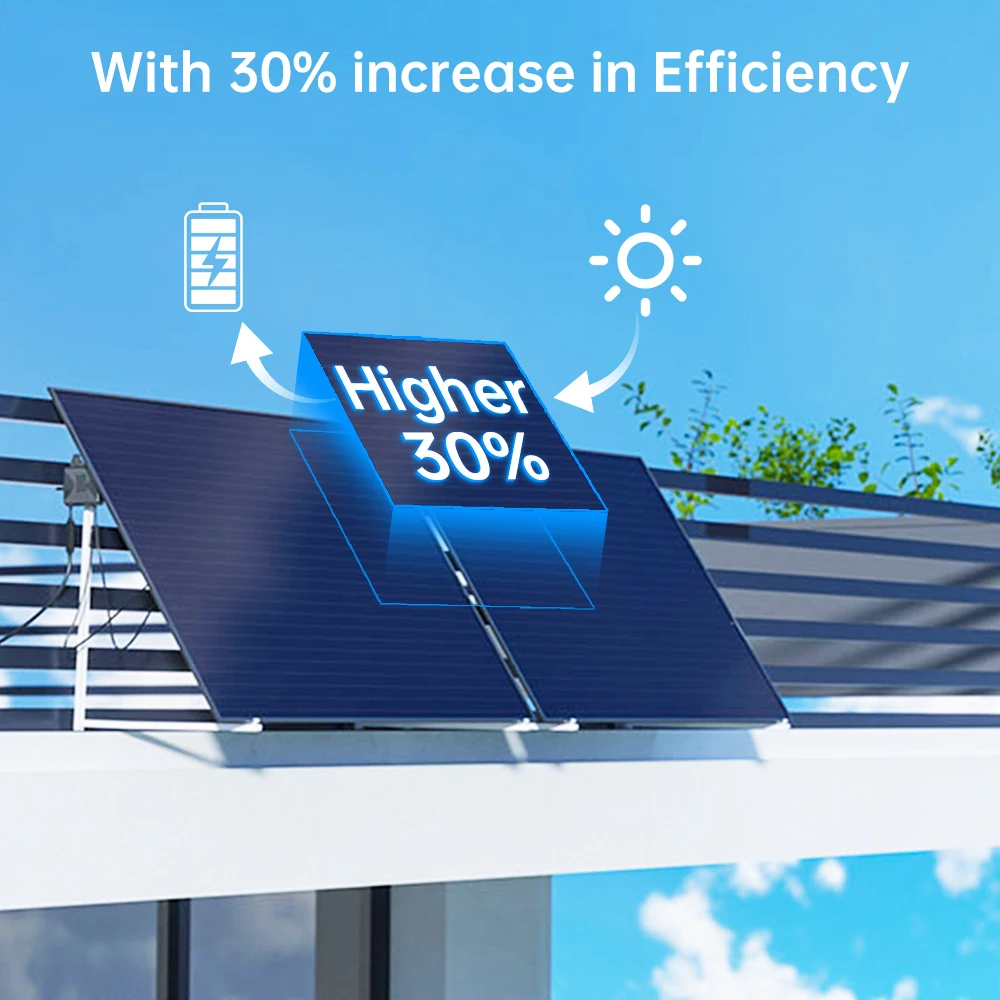 Germany Balcony Solar Panels 600W 800W On-grid Solar System Balcony Solar Panel for Balcony Installation