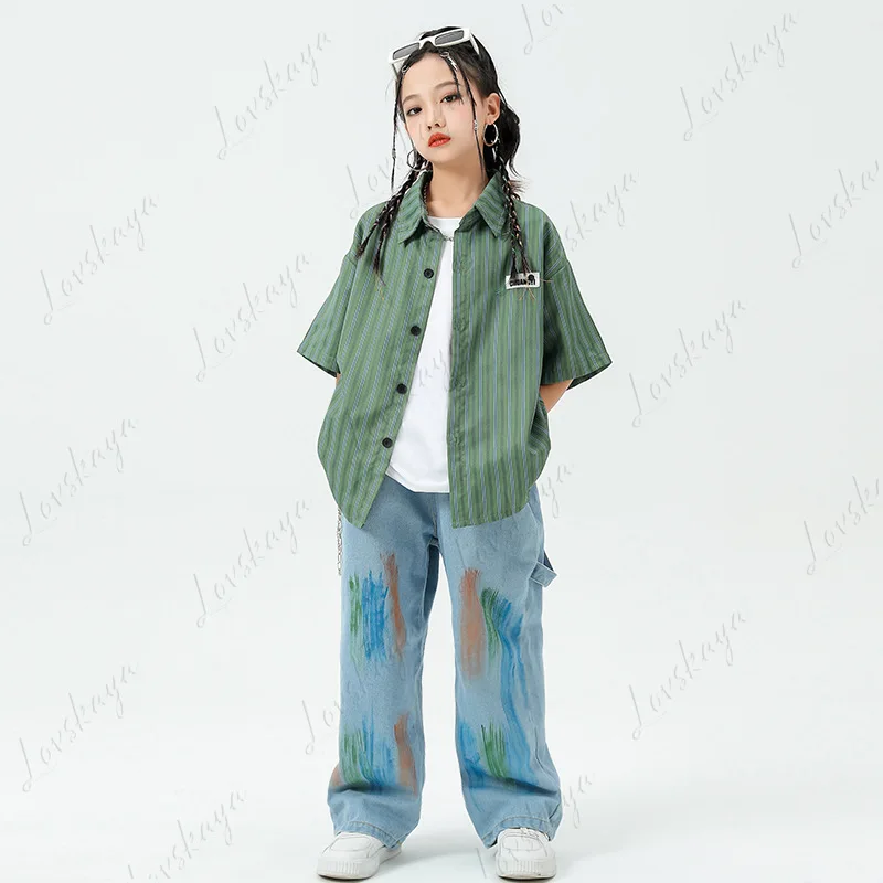 ชุดลำลองสำหรับเด็กผู้ชายเต้นสตรีทแดนซ์ - สไตล์ฮิปฮอปสุดเท่ ชุดการแสดงเต้นแจ๊สสำหรับเด็กผู้หญิง