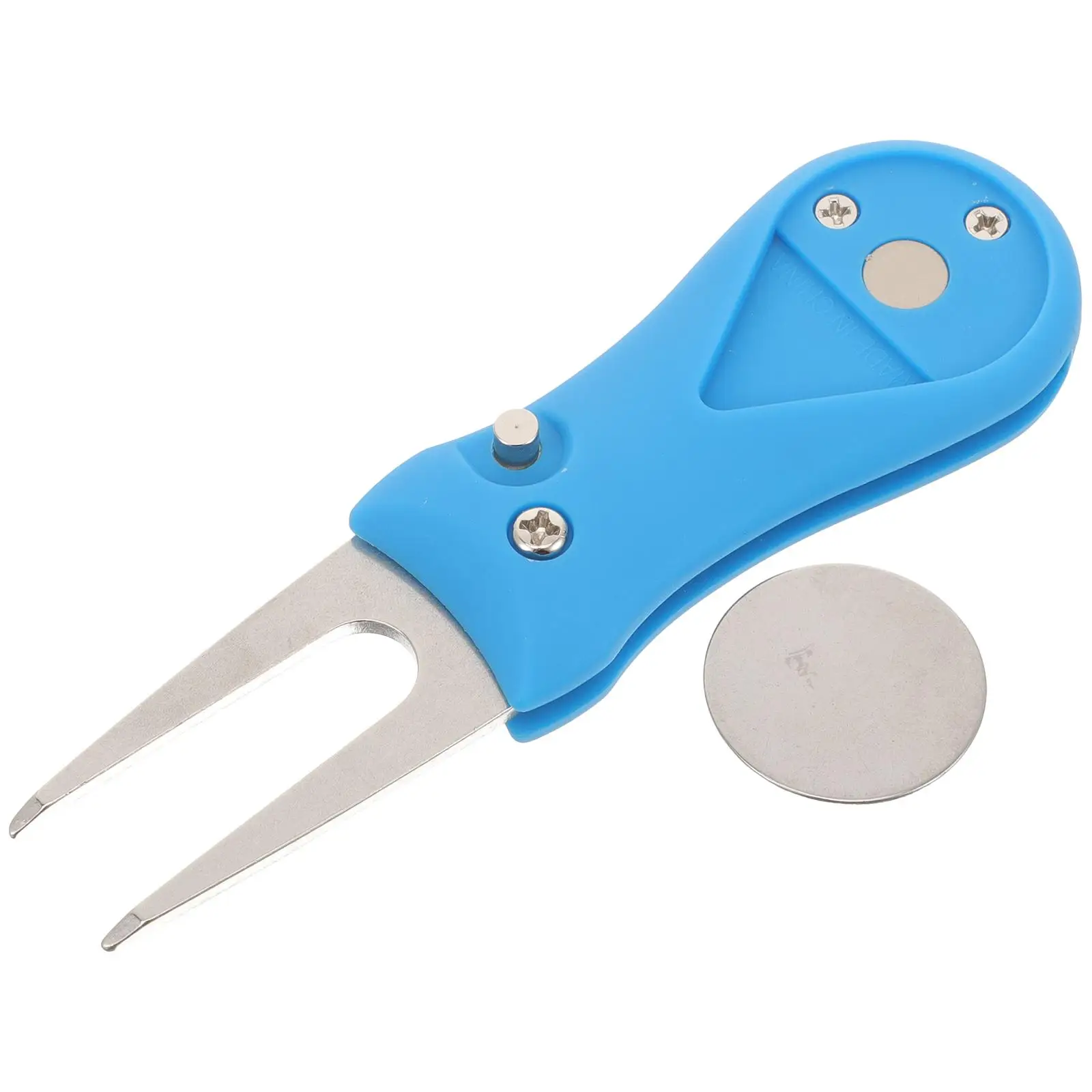 

Golf Green Repair Fork Foldable Pop up Turf Tool Red White Color Portable Golfing Divot Tool Marker Accessories Plastic