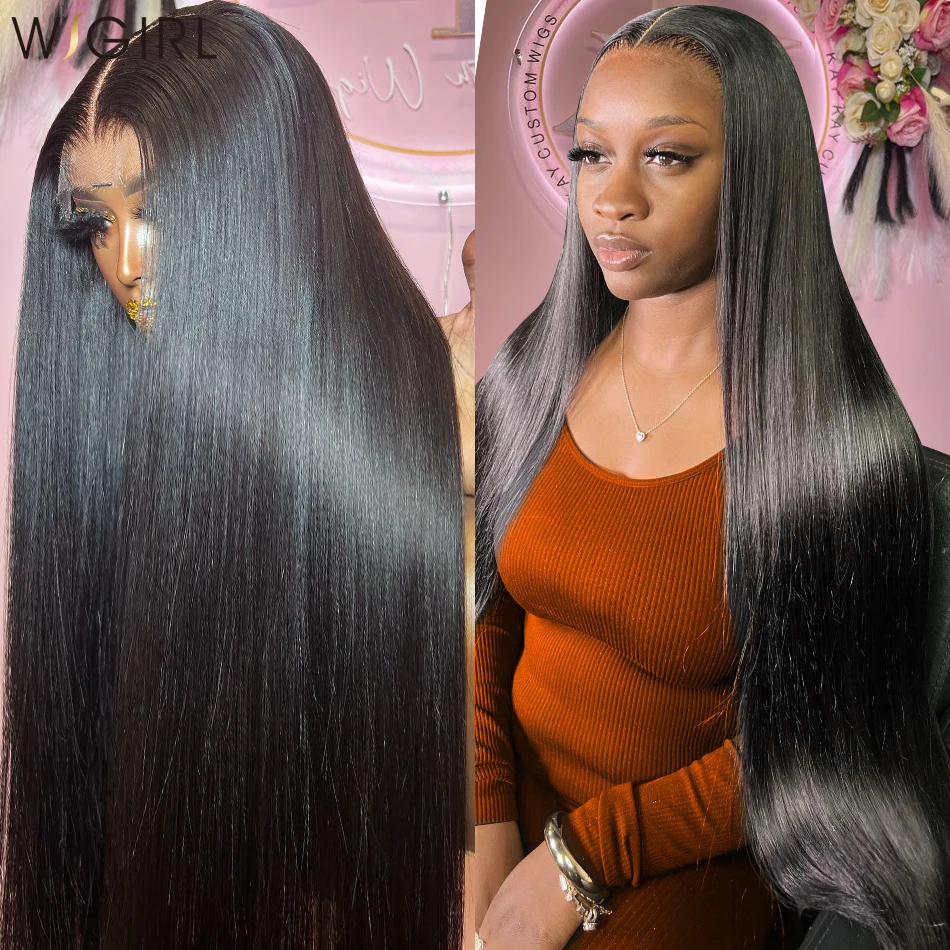 Wigirl 250% HD Straight 13x6 Lace Front Human Hair Wig Transparent Remy 5x5 Glueless Wig Human Hair Ready To Wear For Women