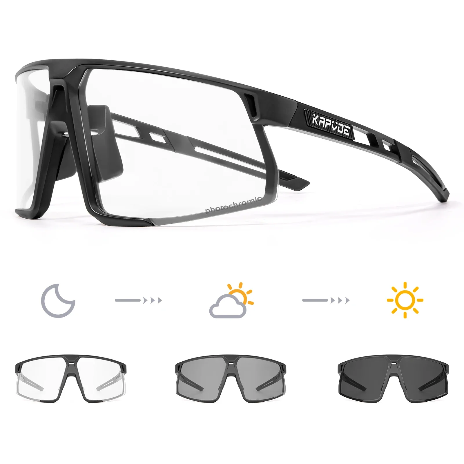AliExpress kapvoe Kapvoe Photochromic Cycling Polarized Sunglasses for Men Women Glasses Driving Cycling Golf Bike Glasses Shades Hiking Eyewear