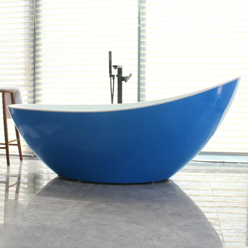 for Internet celebrity personalized bed and breakfast bathtub for hotel moon bathtub pure acrylic crescent bathtub
