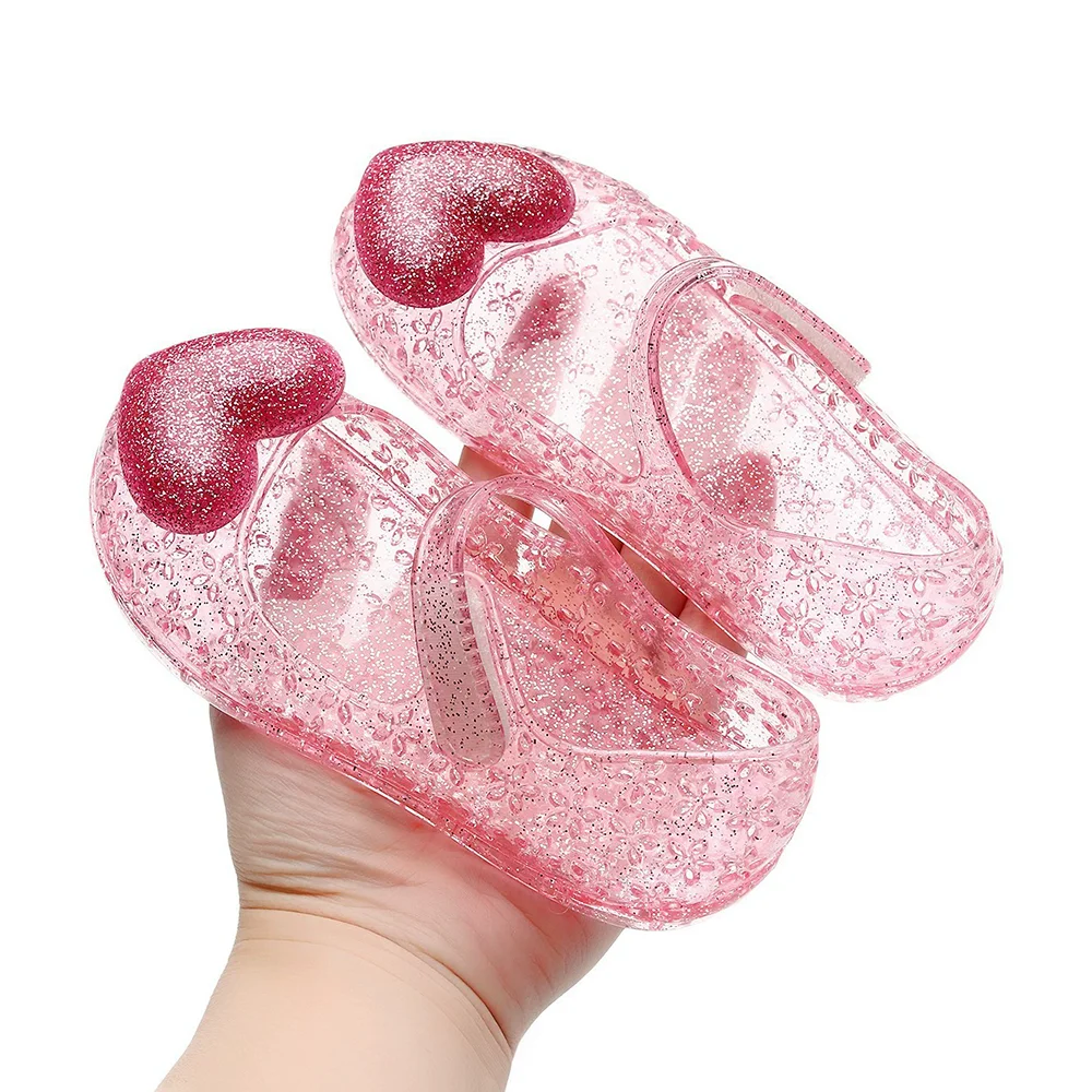 Nuevas sandalias infantiles, sandalias de verano con suela blanda, diadema para bebés, zapatos de gel transpirables, zapatos de princesa, sandalias para niñas.