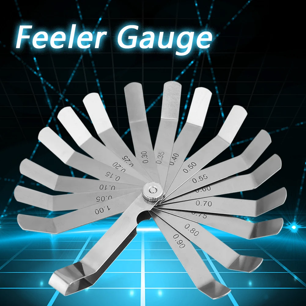 Stainless Steel Curved Feeler Gauge Ruler Welding Inspection Tool 0.05-1.00mm