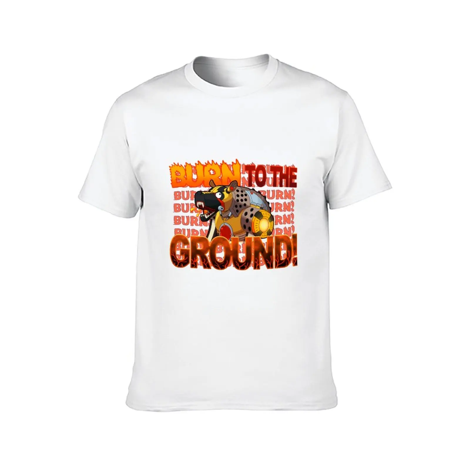Flame Hyenard - BURN TO THE GROUND! T-Shirt man t shirt summer t shirts with prints t shirt man luxury T-Shirt