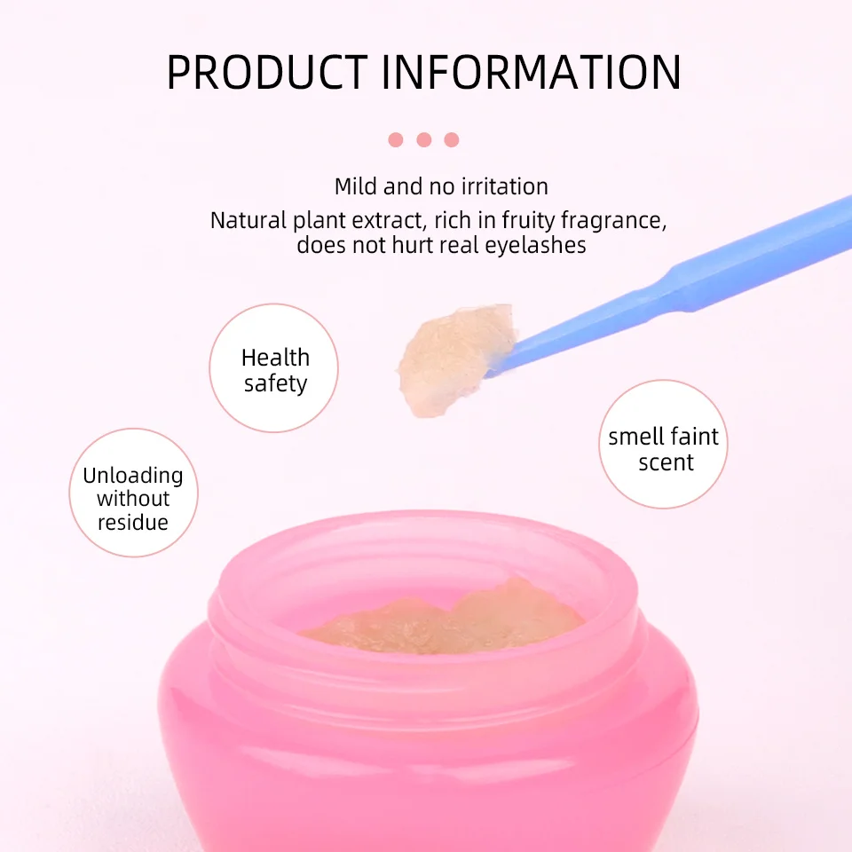 False Eyelash Glue Removal Grafting Eyelash Glue Adhesive Remover Gel Fruit Smell Cream Jelly Remover Essential Makeup Tool