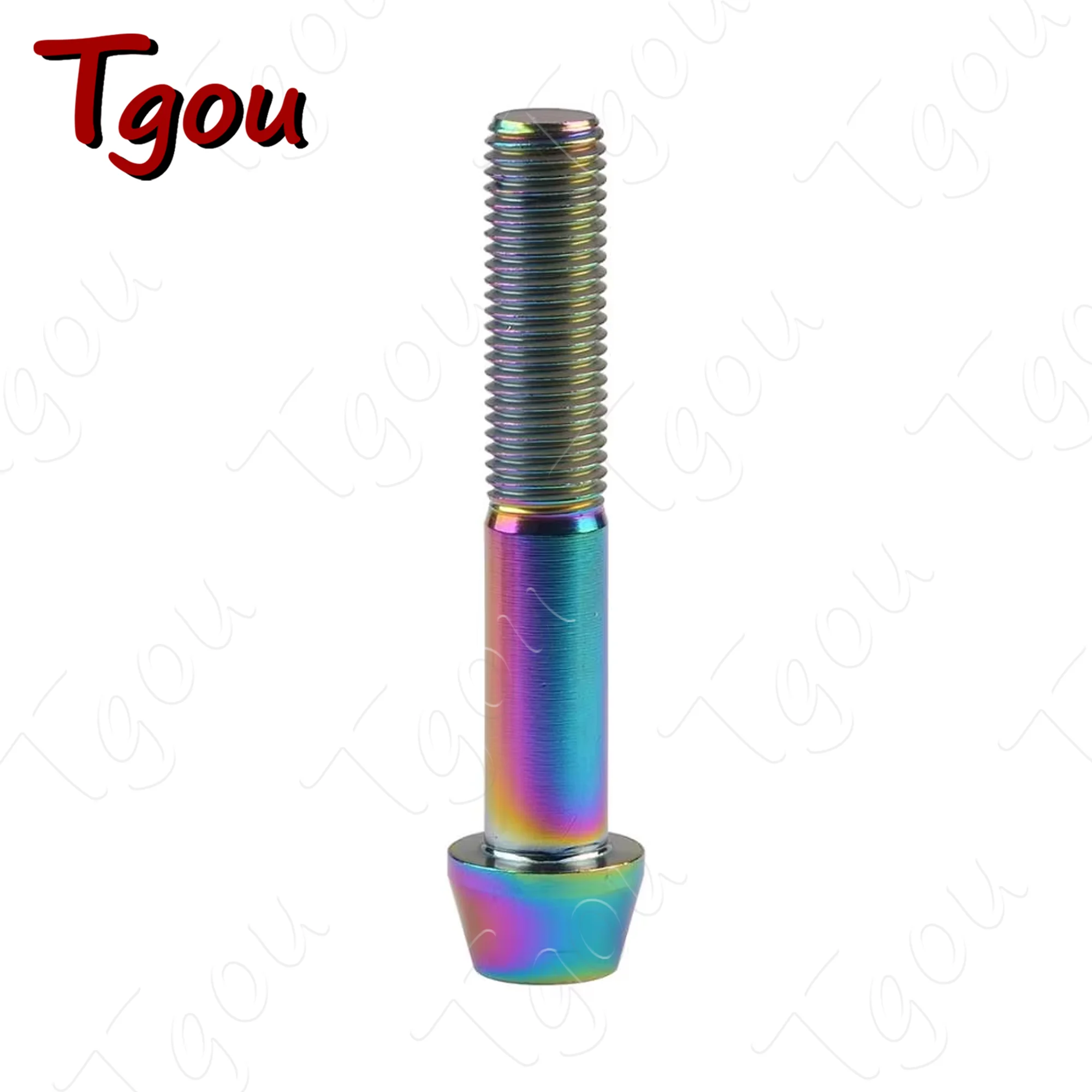 Tgou Titanium Bolt M10x55 60mm Pitch 1.25 Taper Head Allen Key Screws for Motorcycle Brake Caliper