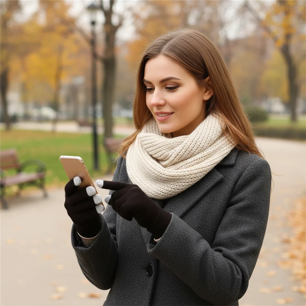 

Cycling Driving Warm Outdoor Mittens Touch Screen Full Finger Gloves Winter Gloves