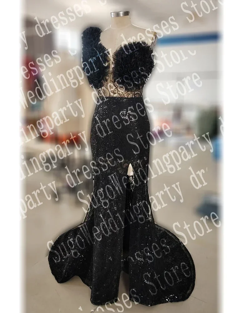 

France Lace Evening Dresses Gowns Floor-Length Special Events Gala Long Maxi 2023 Sexy Sequin Long Prom Dresses for Women