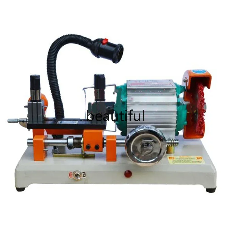 220V Horizontal Key Copy Duplicate Cutting Machine Multi-function RH-2AS Locksmith Tools With Brush Lengthen Clamp