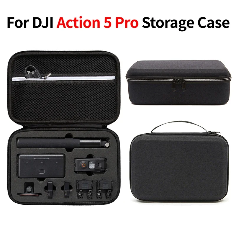 For DJI Osmo Action 5 Pro Camera Storage Case Selfie Stick Battery Accessories Portable Handheld Bag Shockproof Protective Box