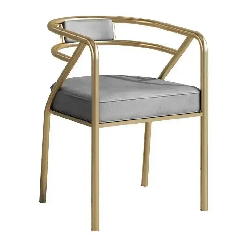 Luxury Legs Gold Set Chairs Dining Metal Nordic Velour Lounge Chair Modern Upholstered Sedie Da Pranzo Moderne Home Furniture