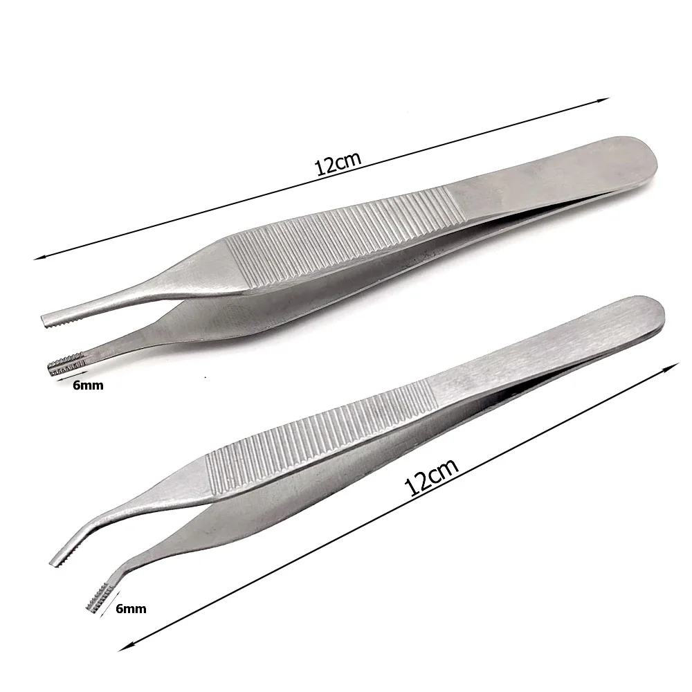 

Stainless Steel 12CM Ophthalmic Cartilage Forceps With Teeth And Slots Fat Tissue Surgical Tweezers Precision Instrument