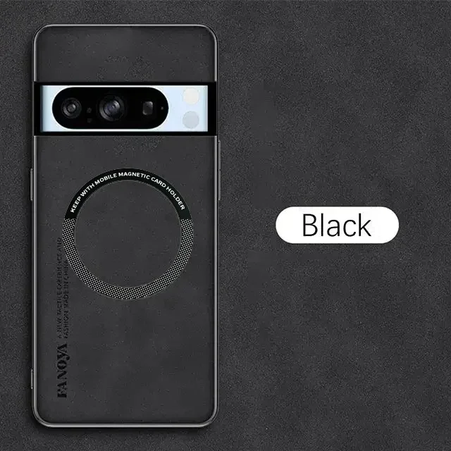 Soft PU Skin With Magnetic Protective Back Case For Google Pixel 9A 9 Pro XL 8A 7A 6A 8 7 6 Pro 5G PU+TPU Phone Shell Cover