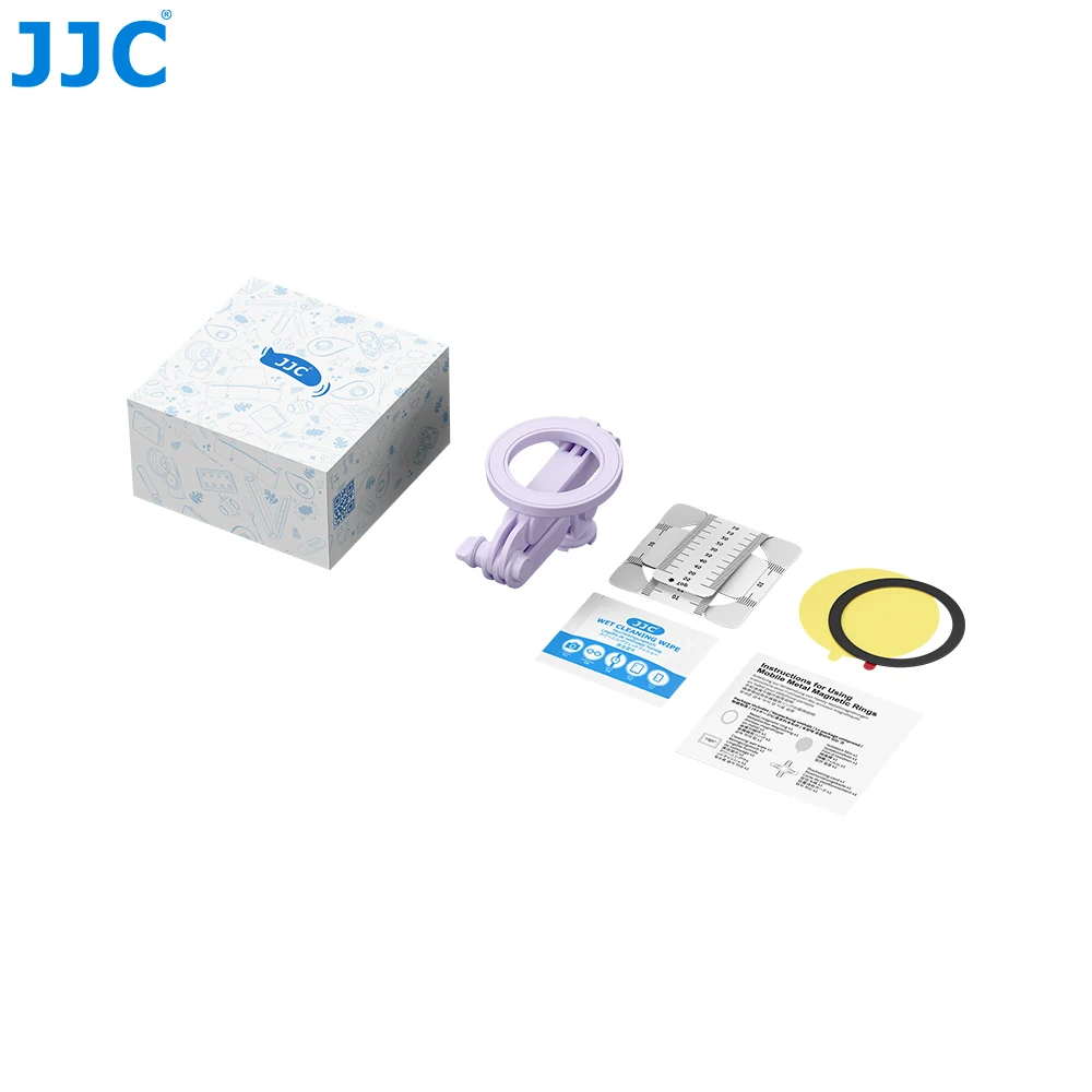 محول مغناطيسي JJC AC-MS1 للهواتف الذكية/كاميرا الحركة، مع برغي خيط 1/4 بوصة - 20 لحامل ثلاثي القوائم/عصا ذاتي لـ JJC MNM-AC1/MS1