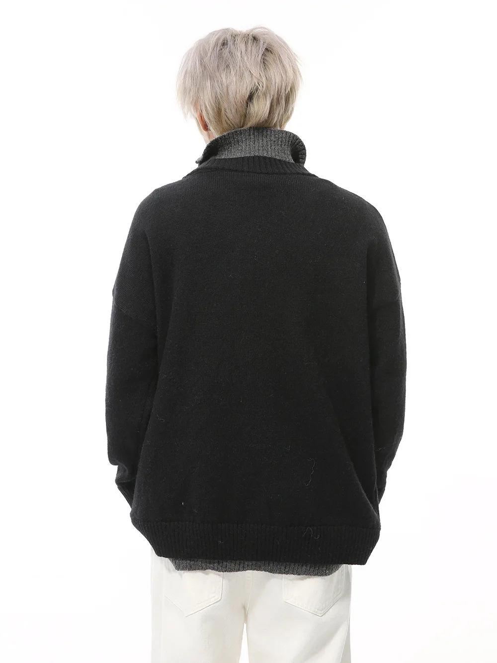 

Мужские пуловеры с меховым воротником, длинными рукавами, в стиле хип-хоп, оверсайз, для городского клуба, уличной моды, Y2K, для молодежных фестивалей, для развлечений и творческих мероприятий, OL