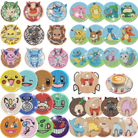 DIY Pokémon Diamond Painting Coaster Cartoon Diamond Art Mosaic Drink Cup Pad Table Placemat with Holder Crafts Children's Gift