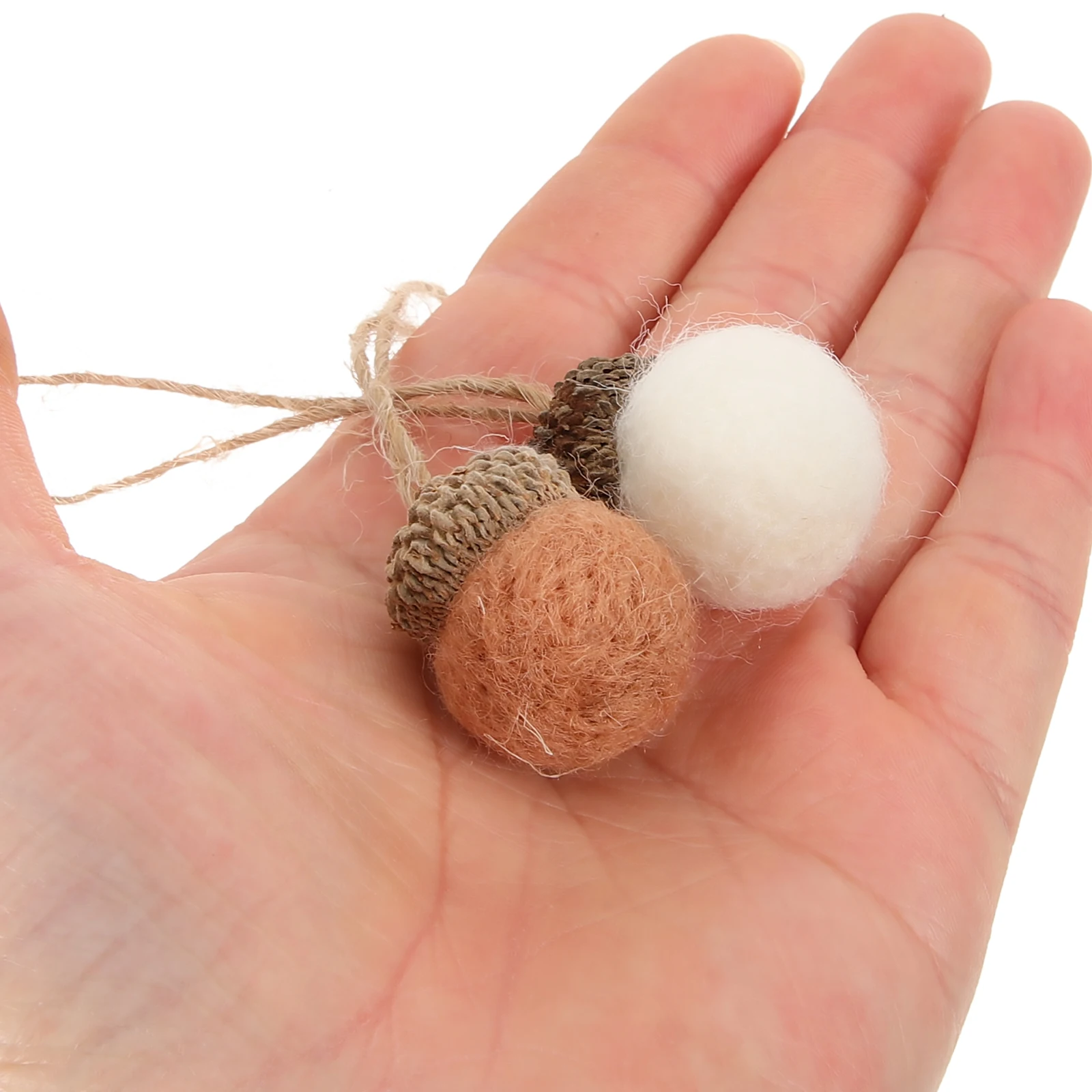 

25pcs Felt Decorations Christmas Tree Hanging Simulated Acorns Diy Adornments Xmas Pendant Artificial Acorn Decor Decorative