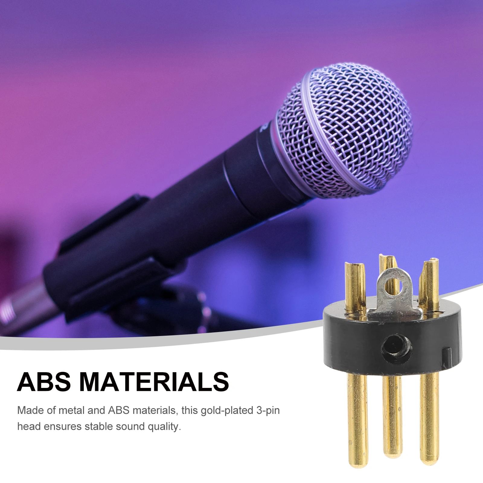 

10 Pcs Music XLR Accessories Portable Professional Microphone Jack Plug Balanced