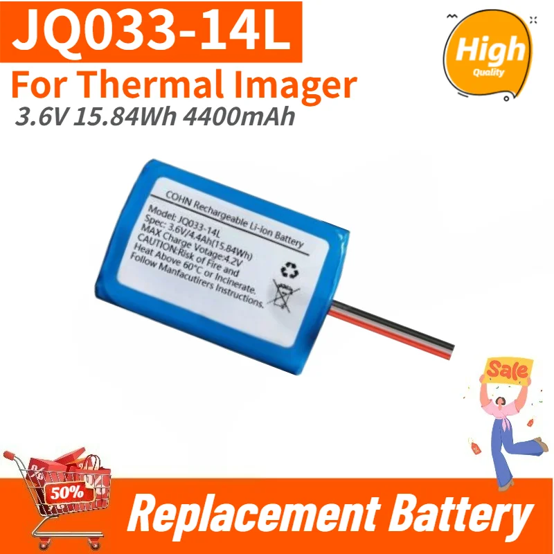 JQ033-14L Battery 3.6V 15.84Wh 4400mAh For Thermal Imager High Quality Replacement Battery