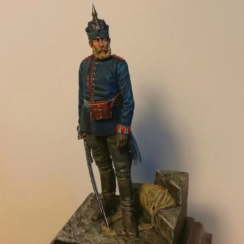 Kit de modelo de figura de resina de Canciller alemán, escala 1/24, juguetes sin montar y sin pintar