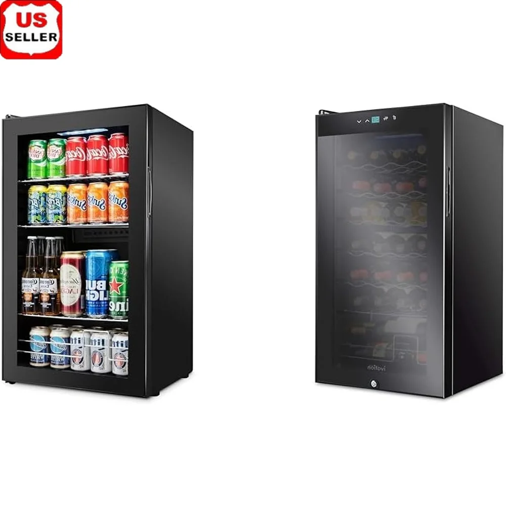 28 زجاجة النبيذ برودة 126 يمكن شرب الثلاجة رفوف قابل للتعديل كفاءة في استخدام الطاقة ضاغط الأشعة فوق البنفسجية مقاومة باب زجاجي