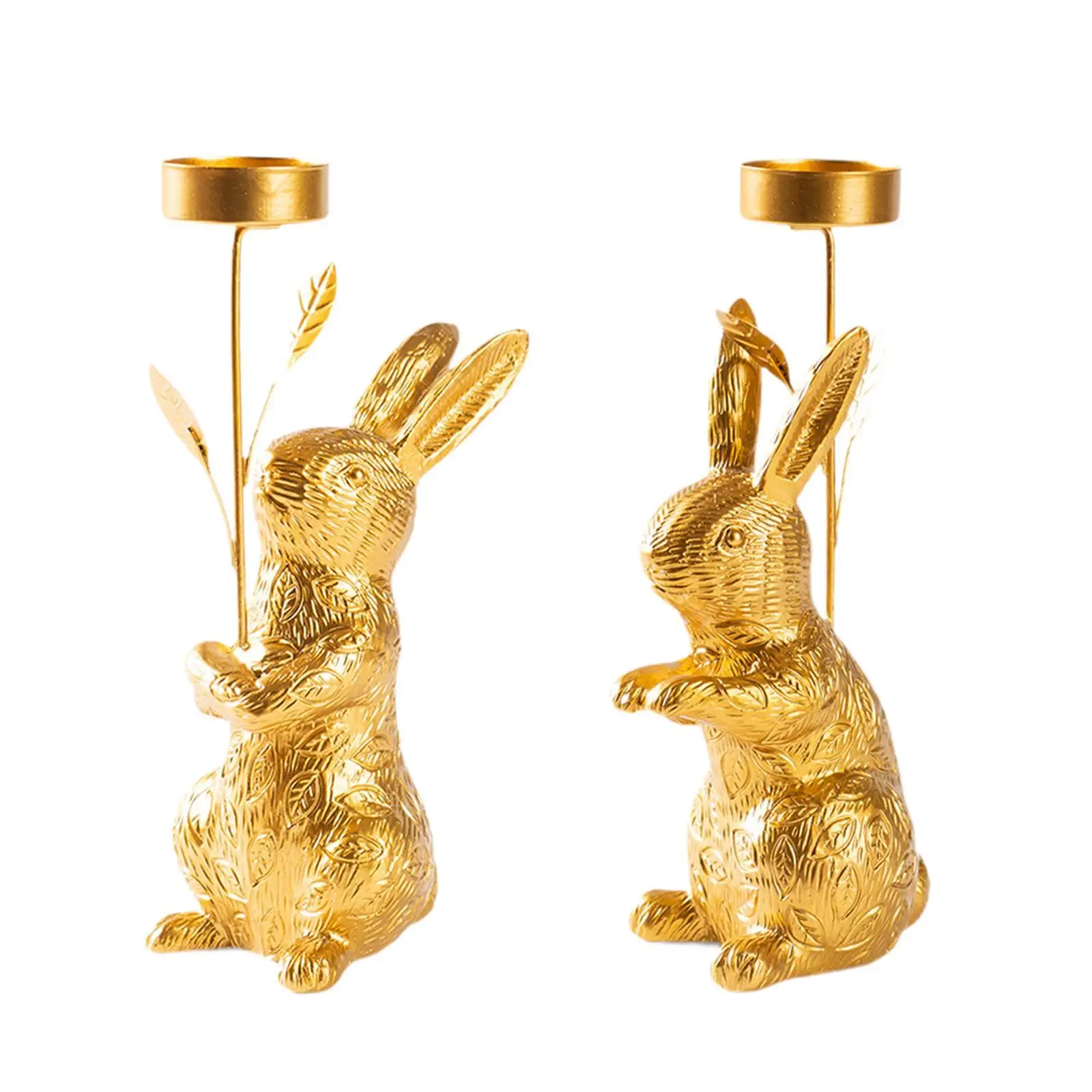 

Candle Holder Bunny Decor Romantic Dinner Prop Elegant Convenient Decorative Candlestick Holder Candle Stand for Room Wedding