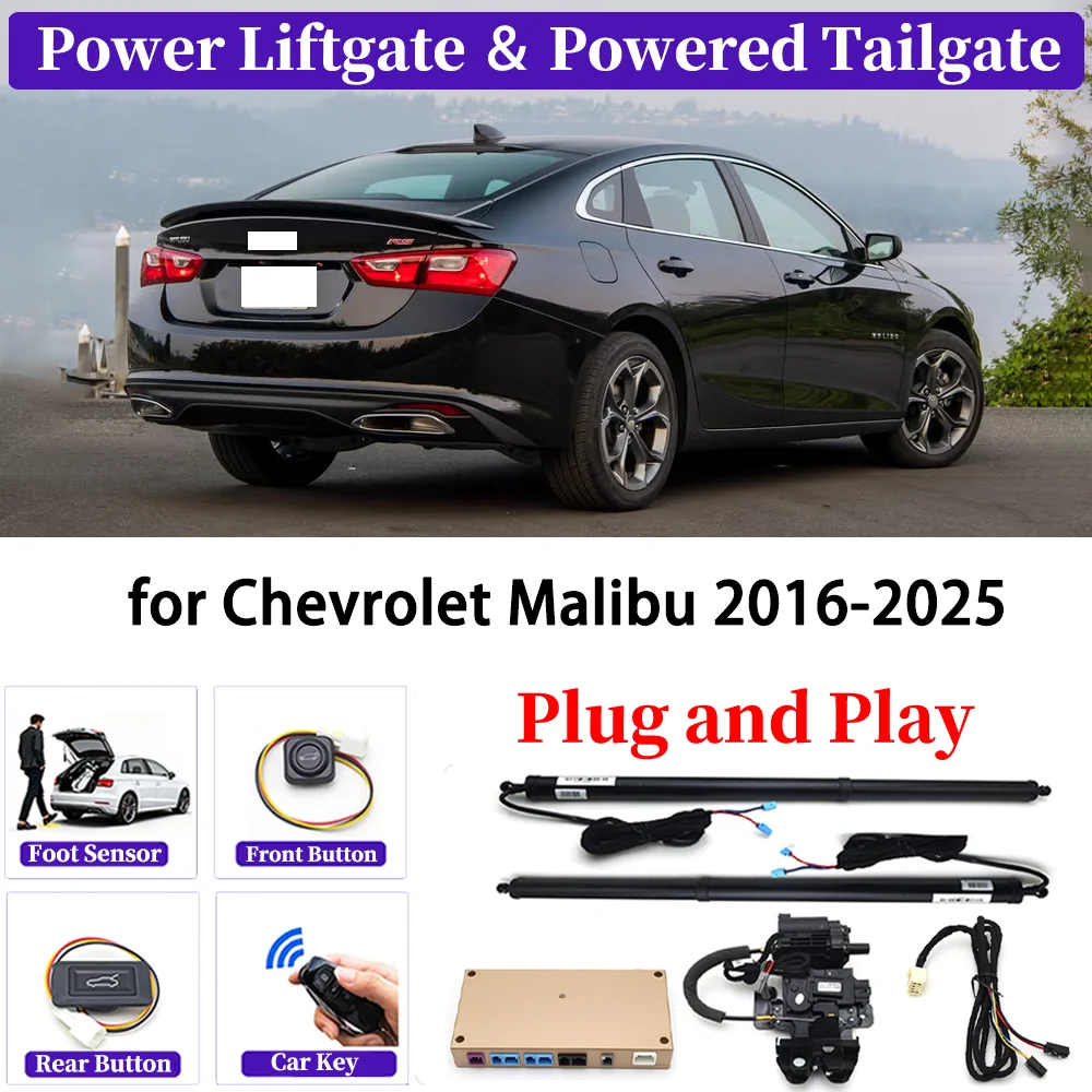 

ZJCGO for Chevrolet Malibu 2016-2025 OEM Upgrade Car Automatic Power Liftgate Kit Smart Auto Electric Tailgate System Plug＆play