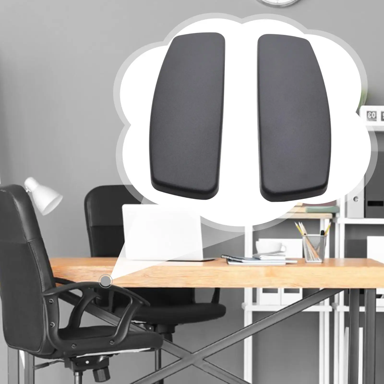 

Office Chair Armrest Pads Water Resistant PP Material Arm Cap Accessories for Home or Gaming Chair Replacement