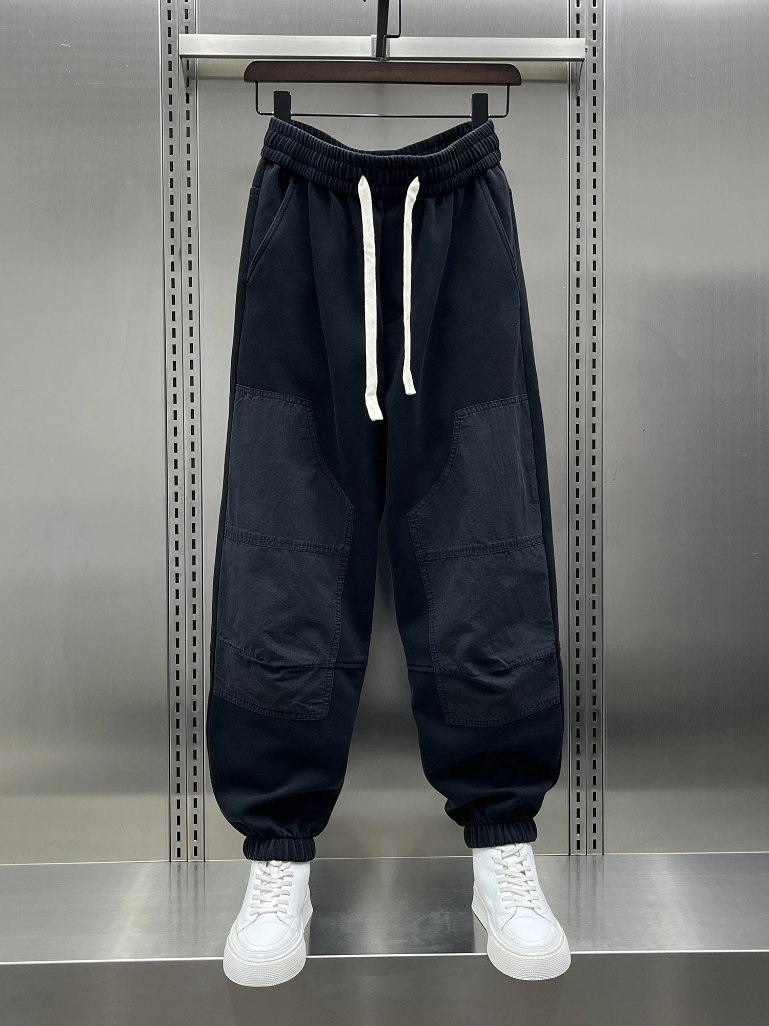 

Trendy Harajuku Sle Patchwork Loose Fit Sports Sweatpants for Men Casual Comfortable Autumn Winter Faionable Trousers