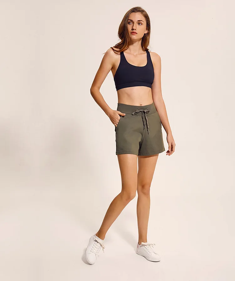 Pantaloncini da allenamento NWT 2023 a vita alta a 10 colori pantaloncini da palestra atletici in esecuzione pantaloncini da Yoga in cotone per donna ragazza