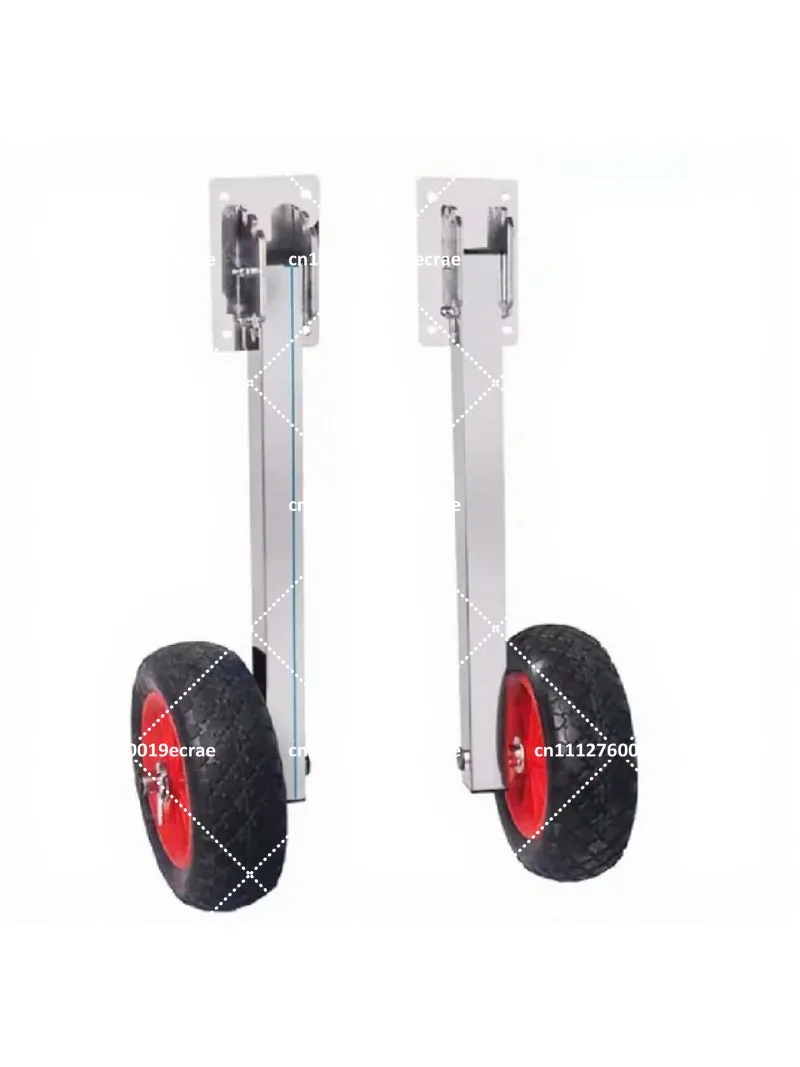 2Pcs Inflatable Boat Launching Wheel, Heavy Duty Aluminum Frame Rubber Tire, High Weight Load Capacity for Ship