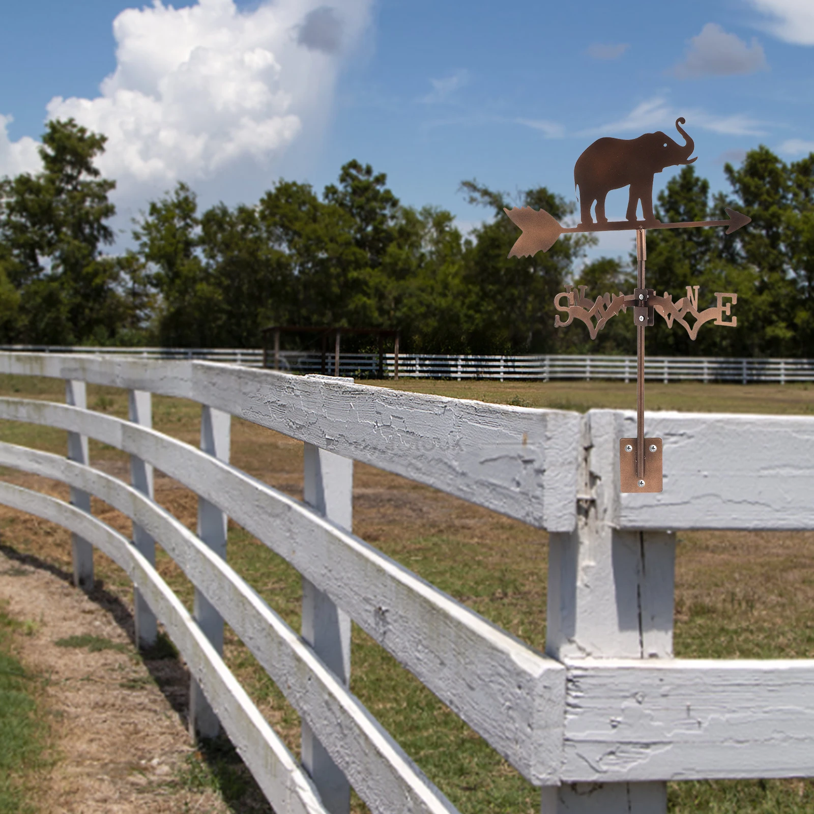 

Elephant Wind Vane Stainless Steel Weather Vane For Garden Yard Outdoor Decor Metal Wind Direction Indicator Lawn