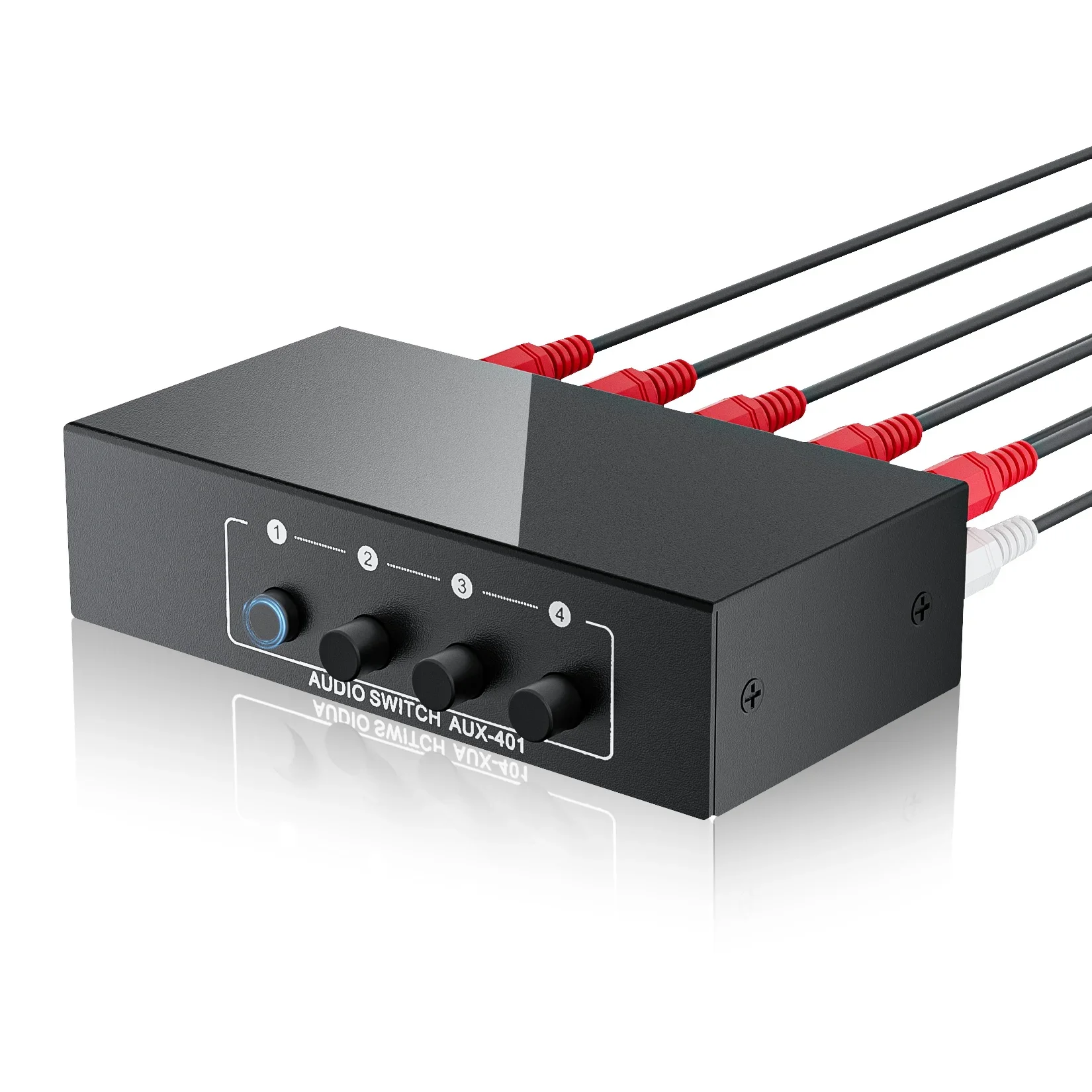 

4-портовый двунаправленный аудиопереключатель RCA AUX, выход 4 в 1, пассивный 3,5 мм Aux L/R стерео аудио селектор аналоговый аудио селекторный блок