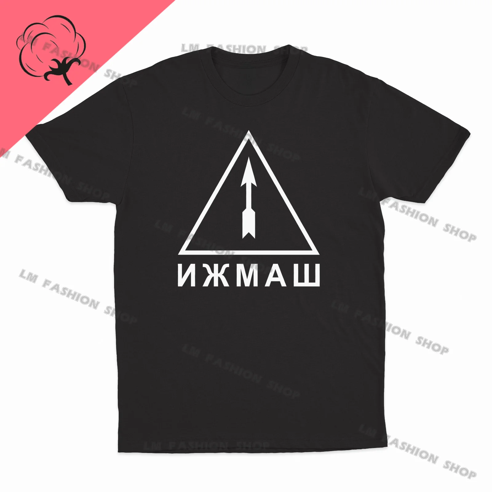 IZHMASH Graphic TShirts Men's Clothing Short Sleeve Tops Cotton Tees Women's Printed T-Shirt