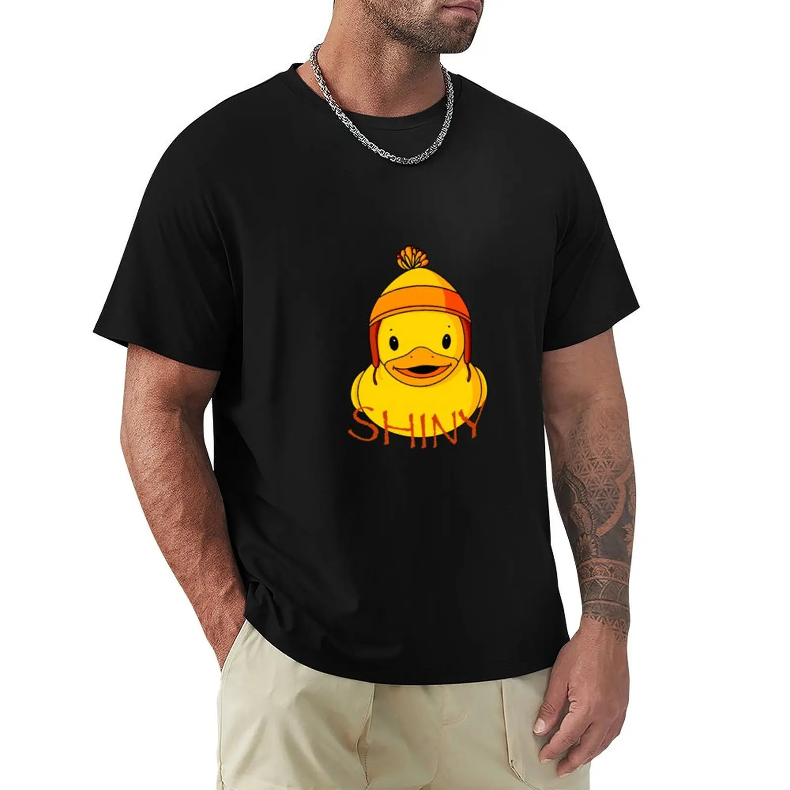 Shiny Firefly Rubber Duck T-Shirt for a boy funny gifts quick-drying tee shirts for men