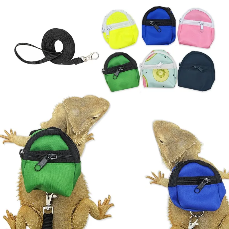 

Chameleon Lizard Halloween Costume Funny Outfit Backpack Leash Set Reptile Pet Cosplay Dress Up Accessories Photoshoot Party