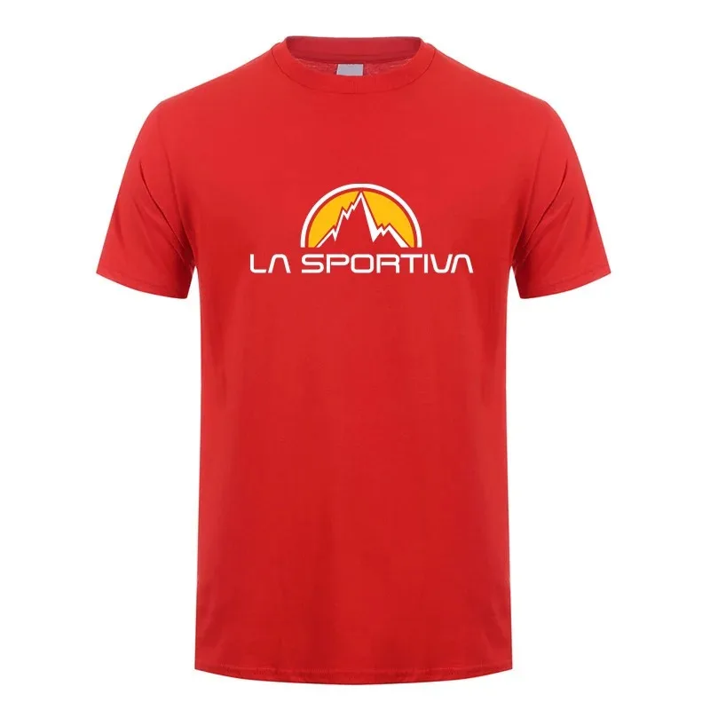 2024 La Sportiva, роскошная брендовая хлопковая футболка с графическим рисунком, унисекс, для мужчин и женщин, летние модные повседневные винтажные брендовые футболки с короткими рукавами в стиле ретро