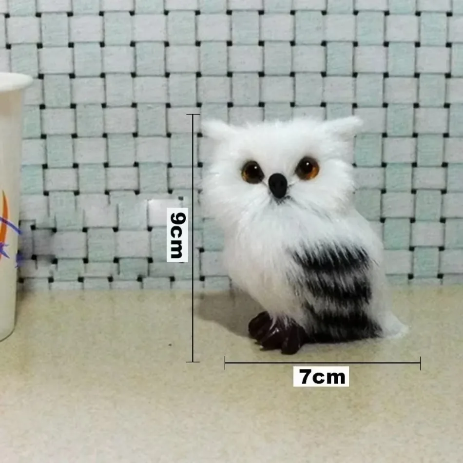 New 2026 Simulation Mini Plush Owl Decoration Plush Doll Gift Home Decoration Doll Artificial Owl Ornament Realistic Owl Doll