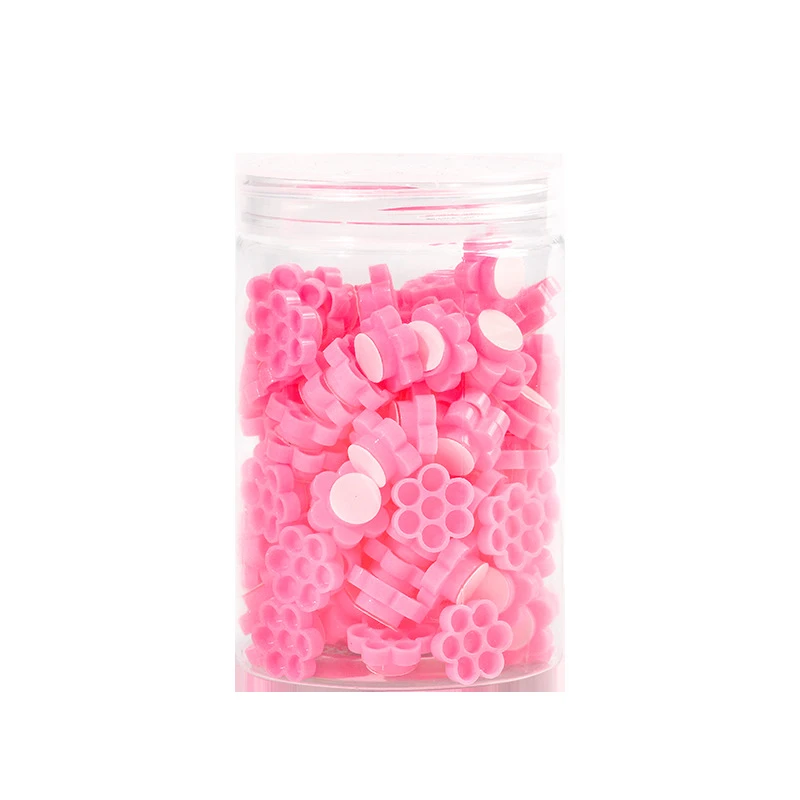 120 unids/caja autoadhesivo extensión de pestañas pegamento tazas retardo taza injerto herramienta de maquillaje de pestañas tatuaje adhesivo pigmento tazas